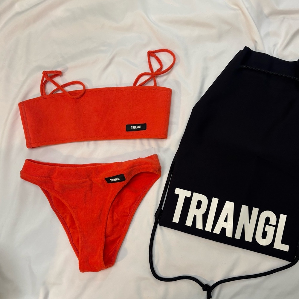 TRIANGL swimwear bikini red orange xs s